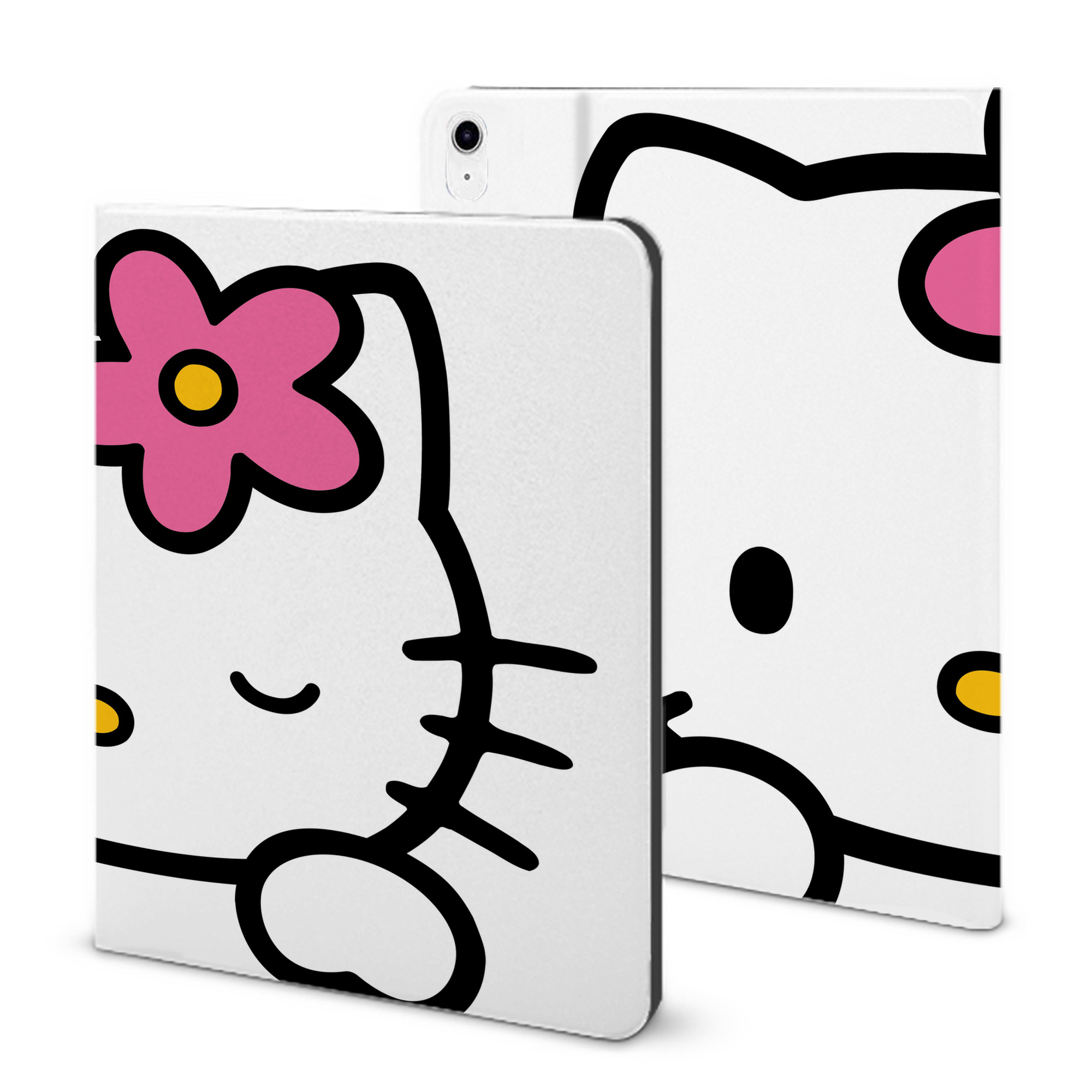 （画像用） Hello Kitty ハローキティ IPad ケース ブック型 PUレザー TPU 耐衝撃 軽量 薄型 ペン収納なし 全面保護 IPad 各モデル対応
